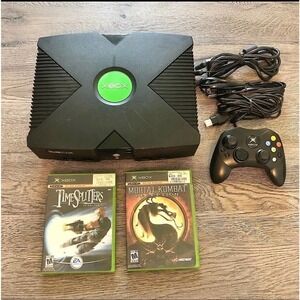 Original Xbox Console Bundle Controller Cords Timesplitters Mortal Kombat
